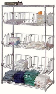 China Sustainable Stationary Wire Basket Units For Storage Use for sale