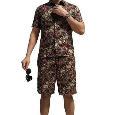 China QUICK DRY Summer Mens Hawaiian Shorts Short Sleeve Shirt Set for sale