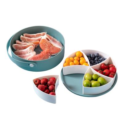 China Other fruit hot box compartment hand tour plastic sealedplate with lid household candy box living room nut box for sale