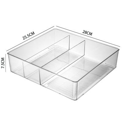 China Without Lipstick Cosmetic Multigrid Desktop Mess Skin Care Storage Box Household Storage Box Drawer Cover Cabinet Organization Box for sale