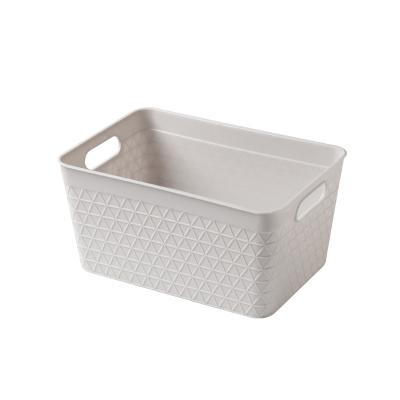 China Modern Storage Basket Waffle Cosmetic Storage Box Drawer Sundries Box File Storage Desk Set for sale