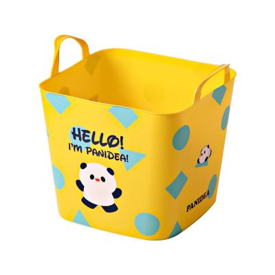 China Modern Multi-Function Portable Household Toys Clothes Storage Hamper Laundry Basket Bedroom Storage Soft Plastic for sale