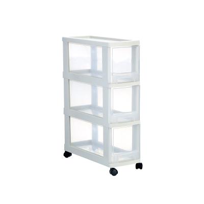 China Cabinet Kitchen Sundries Storage Rack Desktop Household Minimalist Simple And Practical Transparent Plastic Storage Cabinet for sale