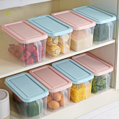 China Freshness Preservation Direct Selling Refrigerator Storage Box Transparent Rectangular Drawer Sealed Food Freezer Storage Crisper Box for sale