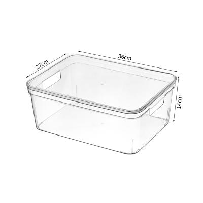 China New modern transparent cosmetics storage box clothes storage box toy snack plastic storage box for sale