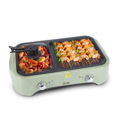 China New Design Household All Color Electric Skiller and Grill with Hot Pot for sale