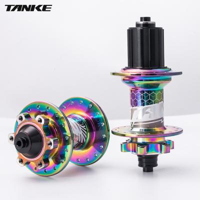 China TANKE Aluminum Alloy Bicycle Hub Rainbow Color 32 Holes 6 Pawls Quick Release Hub MTB Bike Hub for sale