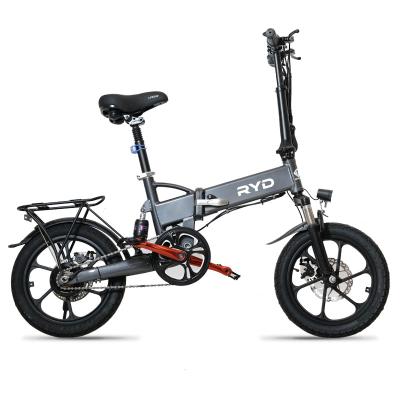 China Aluminum alloy bicicleta electrica 250W 36V 16 inch mini suspension city e folding electric bike for commuting for sale