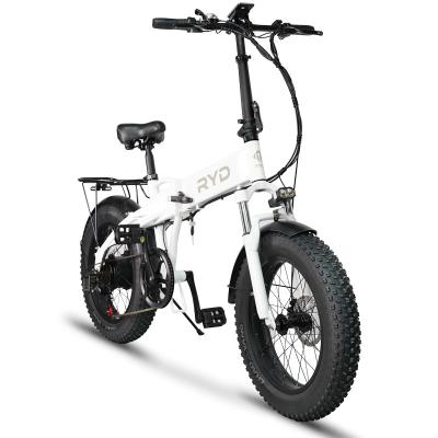 China Aluminum alloy 48V 500W 750W 10AH 12AH 16AH lithium ion battery 20 inch off road e bike fat tire folding fat tire electric bike for sale