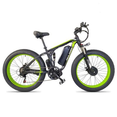 China Aluminum alloy 48V 26 inch 1000W motor double tire electric road ebike mountain bicycle fat bike for snow road for sale