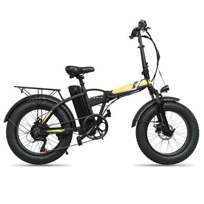 China Aluminum alloy 48V 500W 750W 10AH 12AH 18AH lithium ion battery mountain bike folding fat tire e electric bike for sale