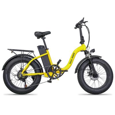 China Aluminum alloy 7 speed 48V 350W 500W 750W 12AH 20 inch folding e-bike snow bike electric fat tire electric bike for sale