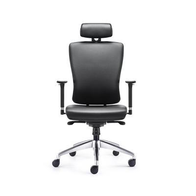 China Massage Ergonomic Leather Computer Spine Zero Pad Leather MOQ Lifting Boss Chairs for sale