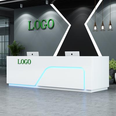 China Expandable Top Selection Features MOQ Reception Desk Furniture Google Zero Luxury Receptions for sale