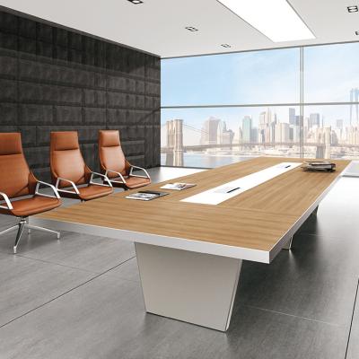 China Meeting Room Office Furniture Modern Luxury Extendable Wooden Rectangular Conference Tables for sale