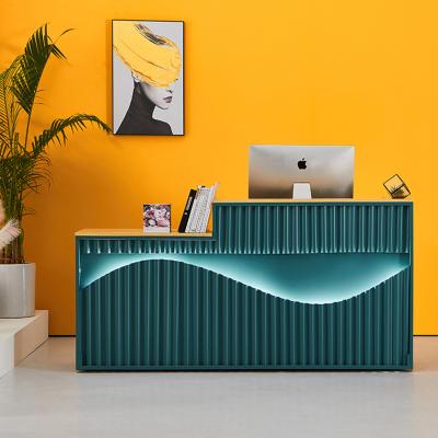 China Modern Living Room Extendable Wood Reception Fashion Furniture Reception Desk For Sale for sale