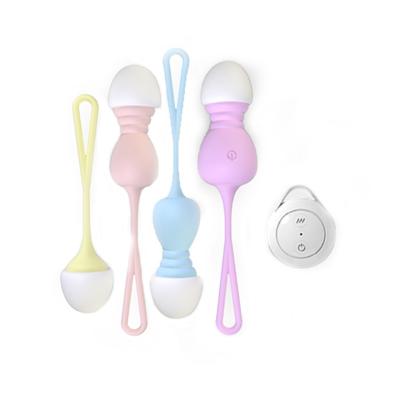 China Waterproof / Remote Control Exercise Weighs System Doctor Recommended Pelvic Floor Muscles Strengthening Bladder Control Improvement Pink Kegel Balls for sale