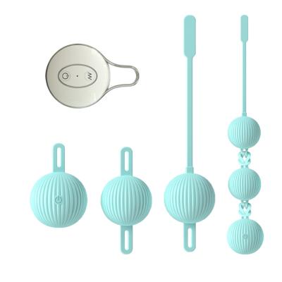 China Waterproof/Remote Control Sex Toys Kegel Exercise Ball With Blue Tooth Vibration Clitorals Nipple Stimulator Kegel Ball for sale