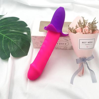 China Waterproof Women Sex Toy Realistic Dildo Silicone Mini Magic Wand Vibrator Vibrator Vibration Fitness Female Adult Massager for sale