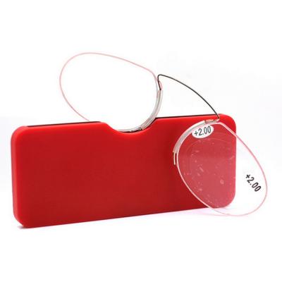 China Cell Phone Retractable Slim Eyewear Key Chain Optical Foldable Reading Glasses Without Mini High Arm Nose Bridge Reading Glasses for sale