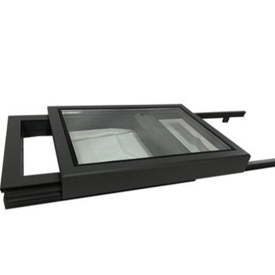 China Aluminum Skylight Translation Screen Roof Balcony Folding Glass Translation Skylight for sale