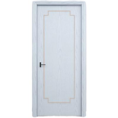 China Sound Insulation Waterproof Interior Bedroom WPC Panel Door With Door Frame for sale