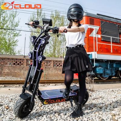 China Chinese Unisex A8 60v 72v 8000w Cloud Off Road 13inch Two Wheel Motor 200kg Dual Load Powerful Adult Electric Scooter With Seat for sale