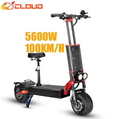 China Adult 5600W Unisex Fast Electric Scooter CLOUD 85KM/H Double Motor Off Road e Scooter Foldable Two Wheel for sale