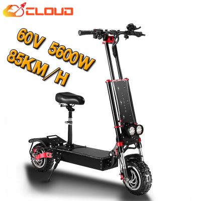 China Unisex High Power Electric Scooter 11inch Wheels And High Resistance 85km 38.4Ah 60V 6000w Electric Scooters Foldable Fast Scooter for sale