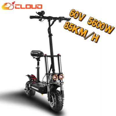 China CLOUD 5600W Unisex Scooter Fast Electric Scooter 85km/h Off Road Adult Two Wheel Electric Road Scooter Front Rear Hydraulic Shock Absorber for sale