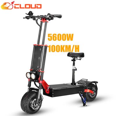 China CLOUD S4 Unisex Eu Us Warehouse 5600w 6000w Motor Fast Speed ​​Double Seat Off Road Long Range Adult Manufacturers Folding Electric Scooter for sale