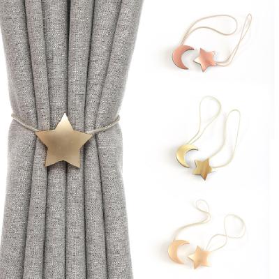 China Traditional Moon And Star Shape Window Curtain Tie Backs Staples Rope Obstacles for sale