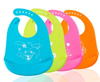 China Premium 360 BPA Stalish Fashion Silicone Baby Boy Simple Cute Washable Waterproof Drool Free Boy Feeding Bibs With Catcher Teether for sale