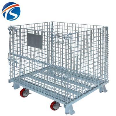 China Galvanized High Quality Wire Mesh Storage Metal Cage Height Crate for sale