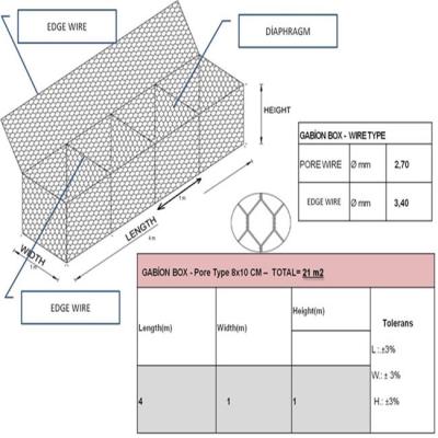 China Install Direct Factory Supplied Galvanized Gabion Box For Stone Wall for sale