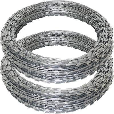 China Iron Wire Hot Dip Galvanized Concertina Razor Barbed Wire Price for sale