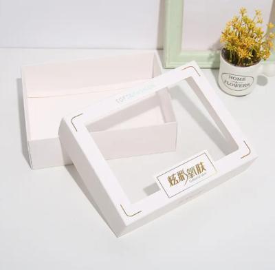 China Custom Product Display Carton Underwear Socks Clothing Packaging Box With Transparent Window Paper Box for sale