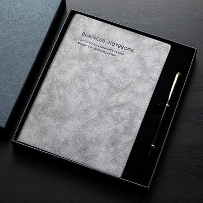 China Business Custom PU Leather Hardcover Journal Werbe-Tagebuch Schulheft zu verkaufen