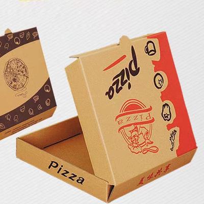 Китай Купоновая коробка для упаковки пиццы Kraft Paper Pizza Takeaway Box 10 12 13 дюймовая гофрированная утолщенная продается