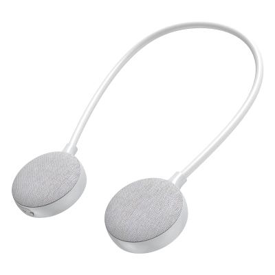 China New U Shape Phone Function Cloth 6W Bluetooth Neck Band Speaker Private Radio Speaker Portable Neckband Speaker for sale