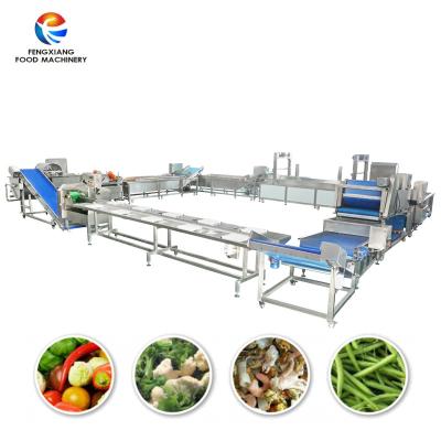 China Automatic Spinach Vegetable Cutting Washing Blanching Line for sale