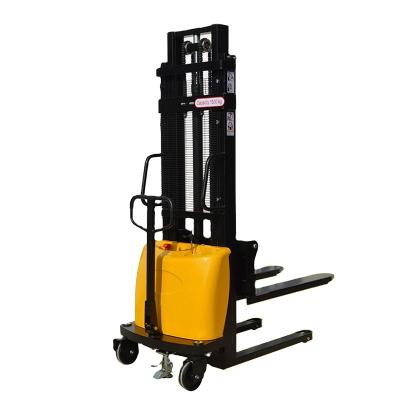 China Home use CQD20 2 meters walking type electric stacker 1000kg new 1.6m semi automatic pallet forklift for sale