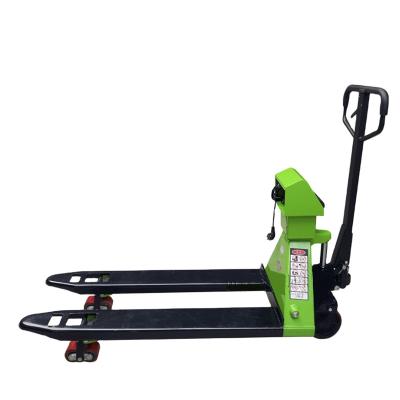 China Construction worksÂ   Rough Terrain Pallet Jack Terrian Stacker Scale Hydraulic Single Manual Self-load 1/2 Service Hand Fork Truck Semi Small Lift for sale