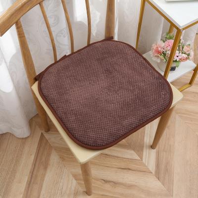 China Amazon Best Selling Fire Retardant Non Slip Chair Pads Memory Foam Pads With Ties Honeycomb Pattern SBR Back Rounded Cushion 16x16inch Woven for sale