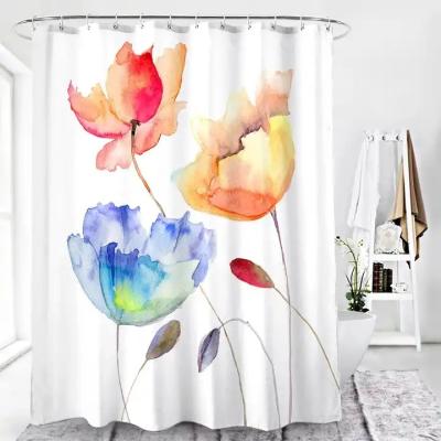 China Eco-Friendly European Style Fabric Shower Curtains Waterproof Shower Curtain Bathroom Viable In Bathroom for sale