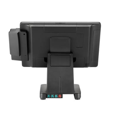 China Restaurant Supermarket Cashier Computer 15.6 inch Pos System Retail Pos System Manufacturer 64G/128G/256G SSD/500G HDD) for sale