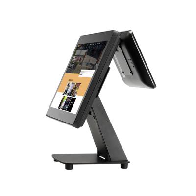 China New All in One 15.6 Inch POS System Flat Plastic Body Real Touch Screen Foldable POS System 64G/128G/256G SSD/500G HDD) for sale