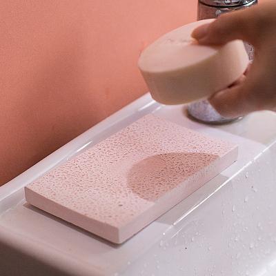 China Japanese Stylish Diatomite Soap Dish Water Drying Square Soap Holder Quick Soap Saver For Shower Storage Bathroom Desk Accessories for sale