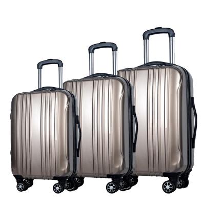 China The school\high-quality 20 pieces of travel\etc. OEM Long Distance Discount 3 24 To 28 Inch Hard Shell Trunk PC Film ABS Ladies Trolleys Bags Luggage Sets for sale