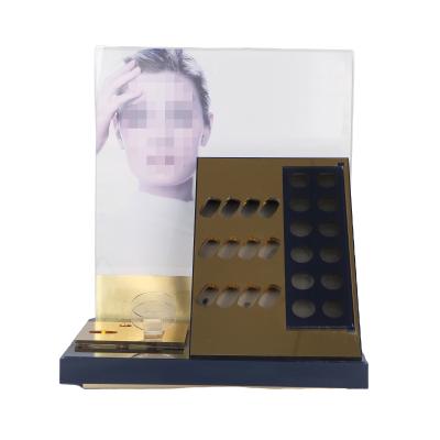 China Fashion Easy Installation Powder Makeup Acrylic Display Stand Holder Invisible Cosmetics for sale